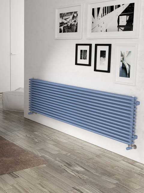 radiator albastru, Calorifer orizontal, radiatoare moderne